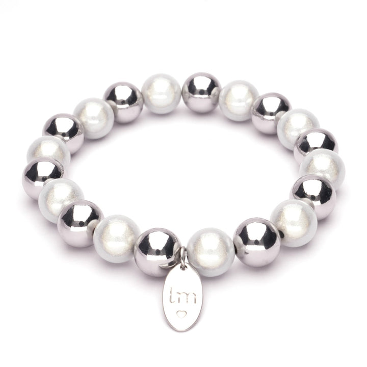 Kralenarmband | Lizzy Mae | Zilver 10mm