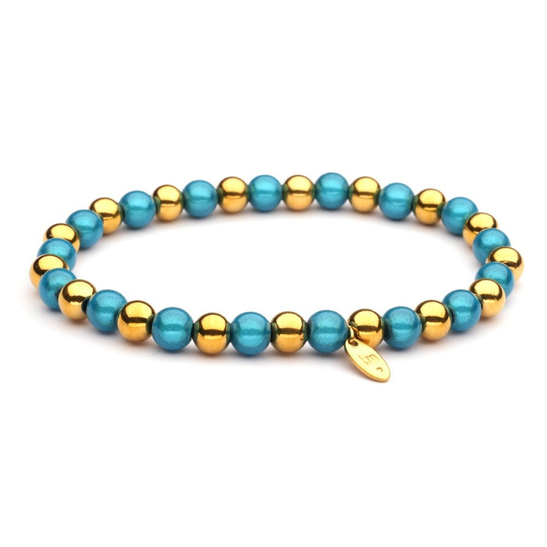 Kralenarmband | Lizzy Mae | Stainless Steel Mix Goud