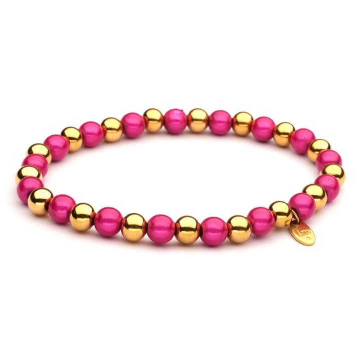Kralenarmband | Lizzy Mae | Stainless Steel Mix Goud