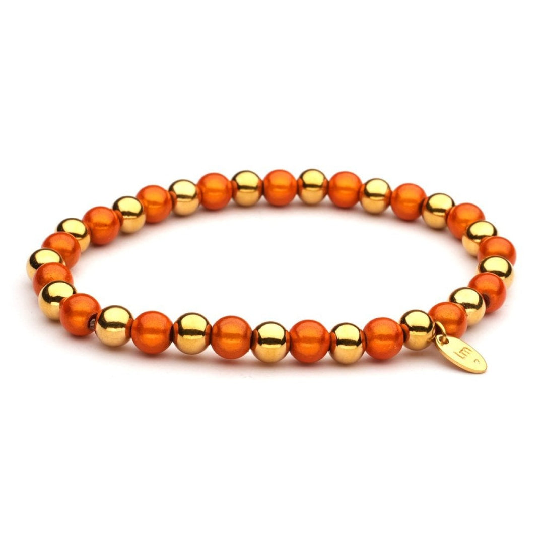Kralenarmband | Lizzy Mae | Stainless Steel Mix Goud