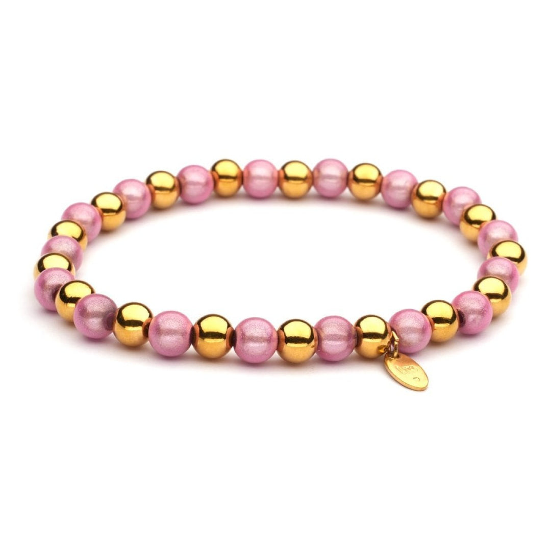 Kralenarmband | Lizzy Mae | Stainless Steel Mix Goud