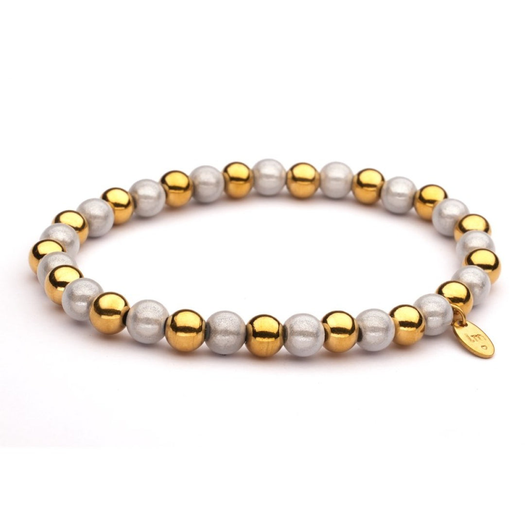 Kralenarmband | Lizzy Mae | Stainless Steel Mix Goud