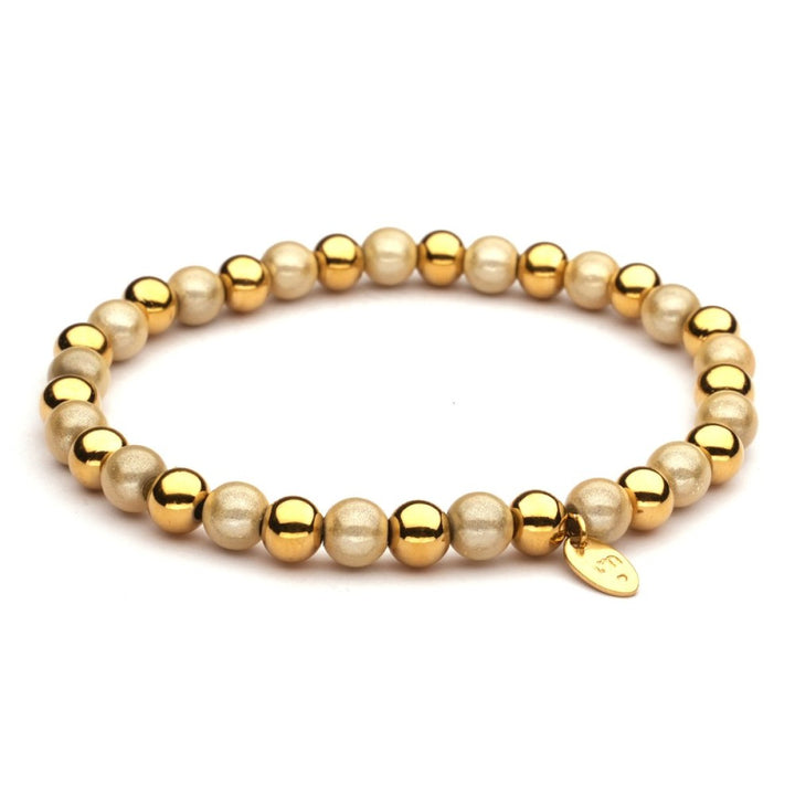 Kralenarmband | Lizzy Mae | Stainless Steel Mix Goud