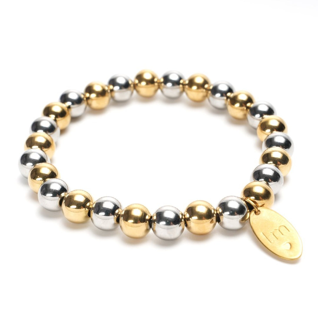 Lizzy Mae Stainless Steel Armband Goud Zilver 8mm