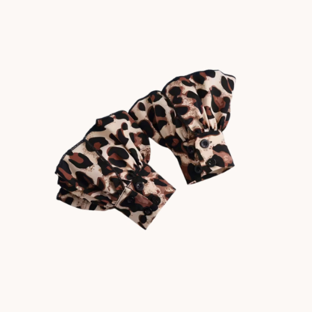 Losse Mouwtjes Machetten Leopard Camel