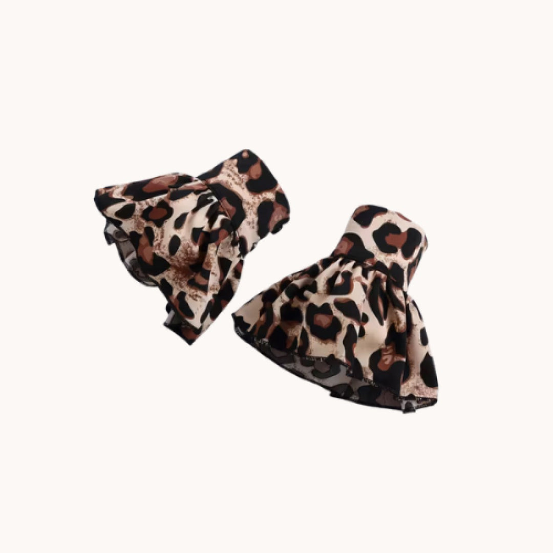 Losse Mouwtjes Machetten Leopard Camel