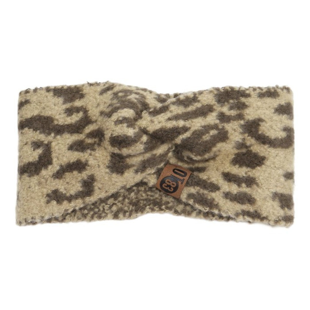 Lot83 Haarband Pip Leopard Olijf
