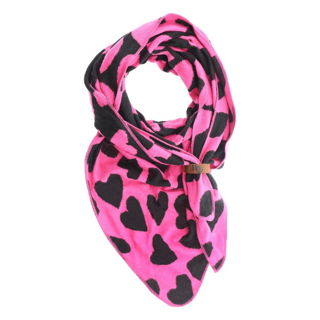 Lot83 Sjaal Luna Zwart Roze