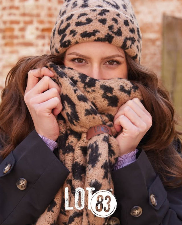 Lot83 Sjaal Nina Leopard Taupe