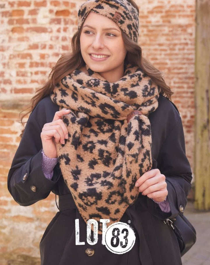 Lot83 Sjaal Nina Leopard Taupe