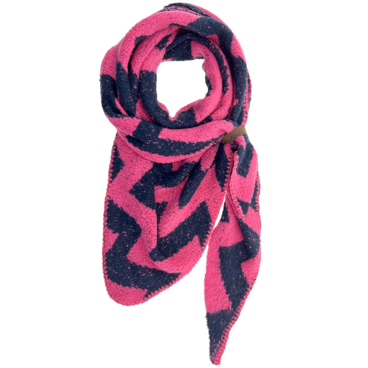 Lot83 Sjaal Nina Zigzag Navy Pink