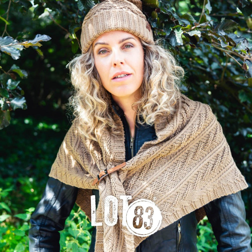 Lot83 Sjaal Omslagdoek Fleur Taupe