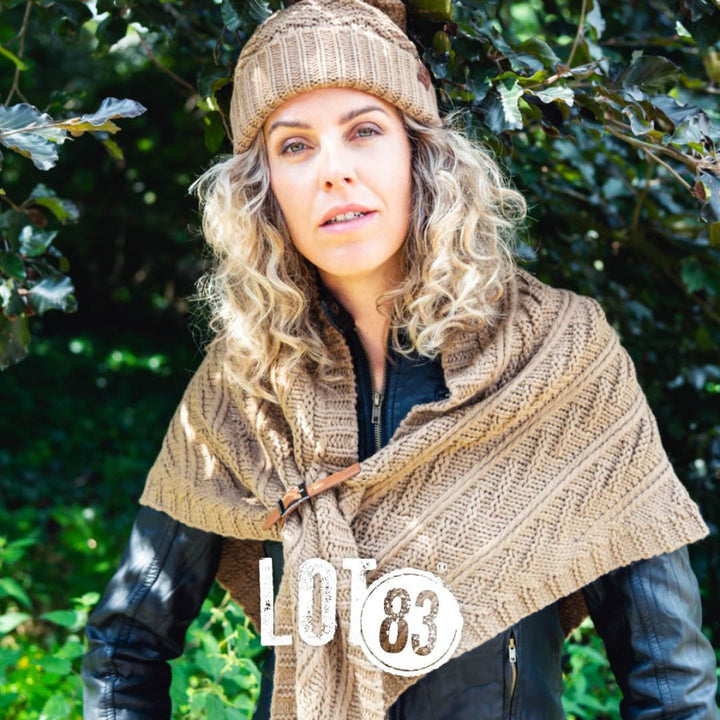 Lot83 Sjaal Omslagdoek Fleur Taupe