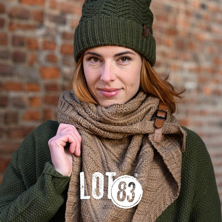 Lot83 Sjaal Omslagdoek Fleur Taupe