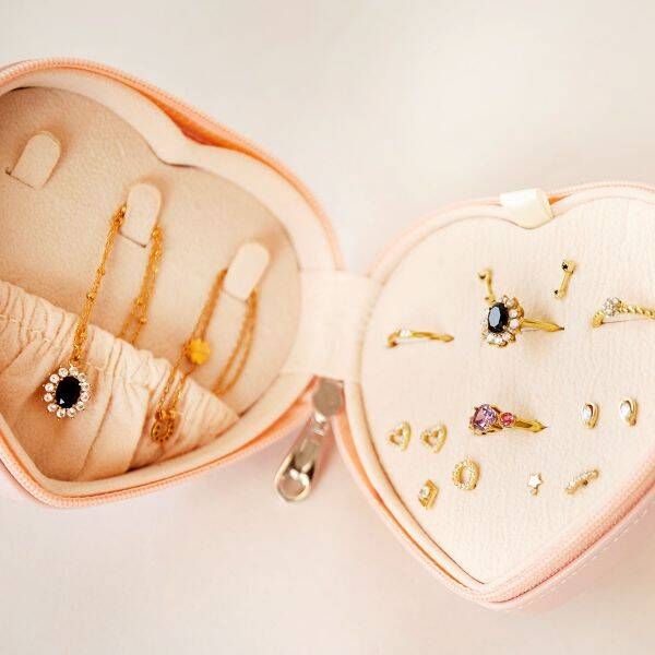 Luxe Sieraden Reisdoos Opbergdoos Travelcase Hart Goud