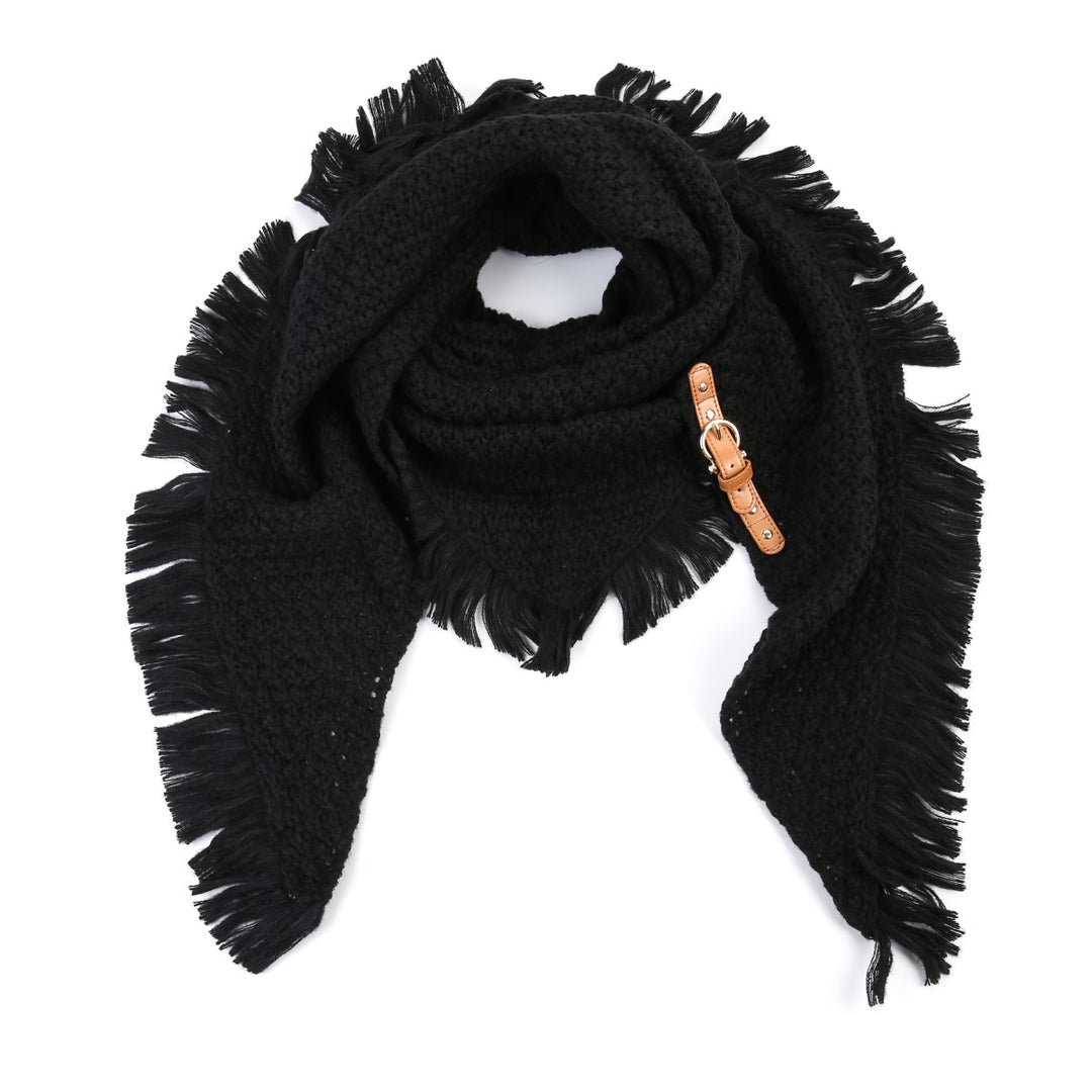 Omslagdoek/Sjaal Knitted Riempje Franjes