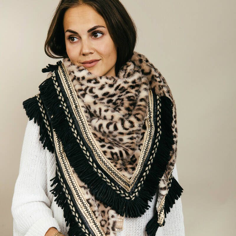 Omslagdoek Vachtsjaal Cheetah Goldina