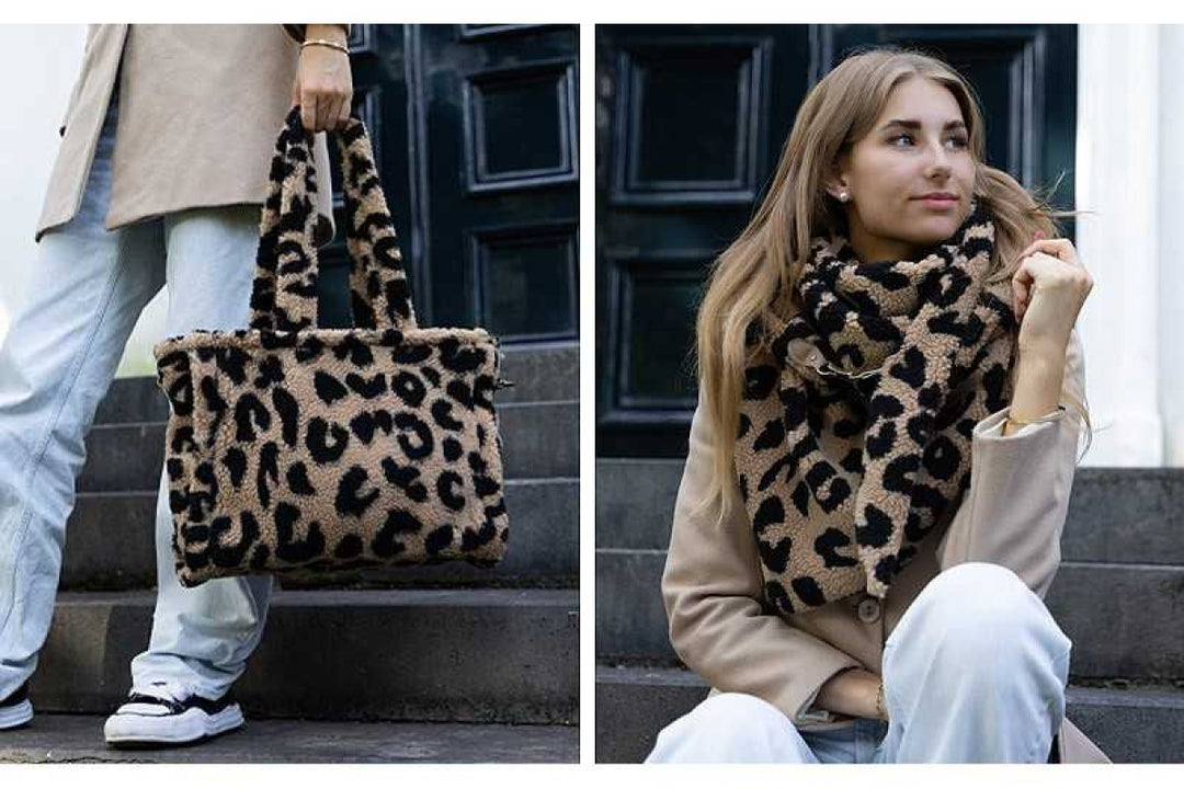 Omslagdoek Vachtsjaal Furano Camel Panter