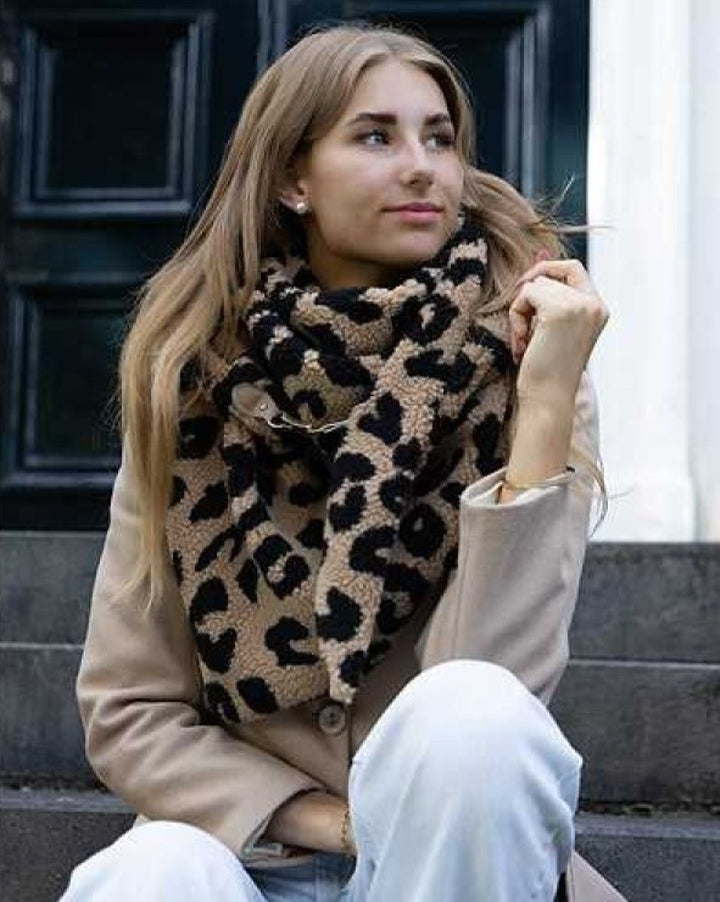 Omslagdoek Vachtsjaal Furano Camel Panter
