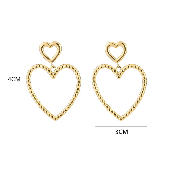 Oorbellen 2 Hearts Goud