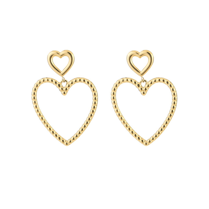 Oorbellen 2 Hearts Goud