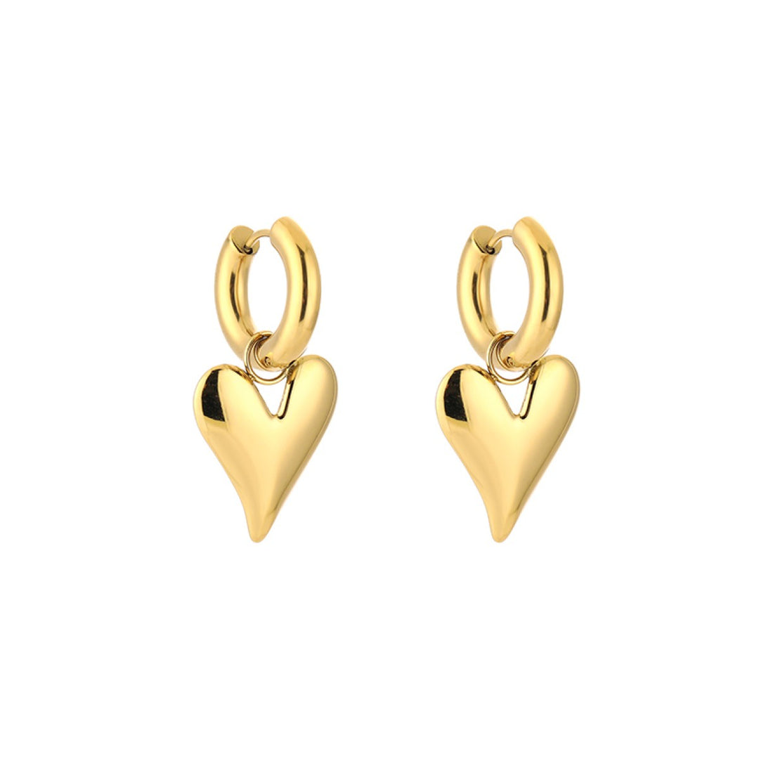 Oorbellen Boldy Heart 2 0 Goud