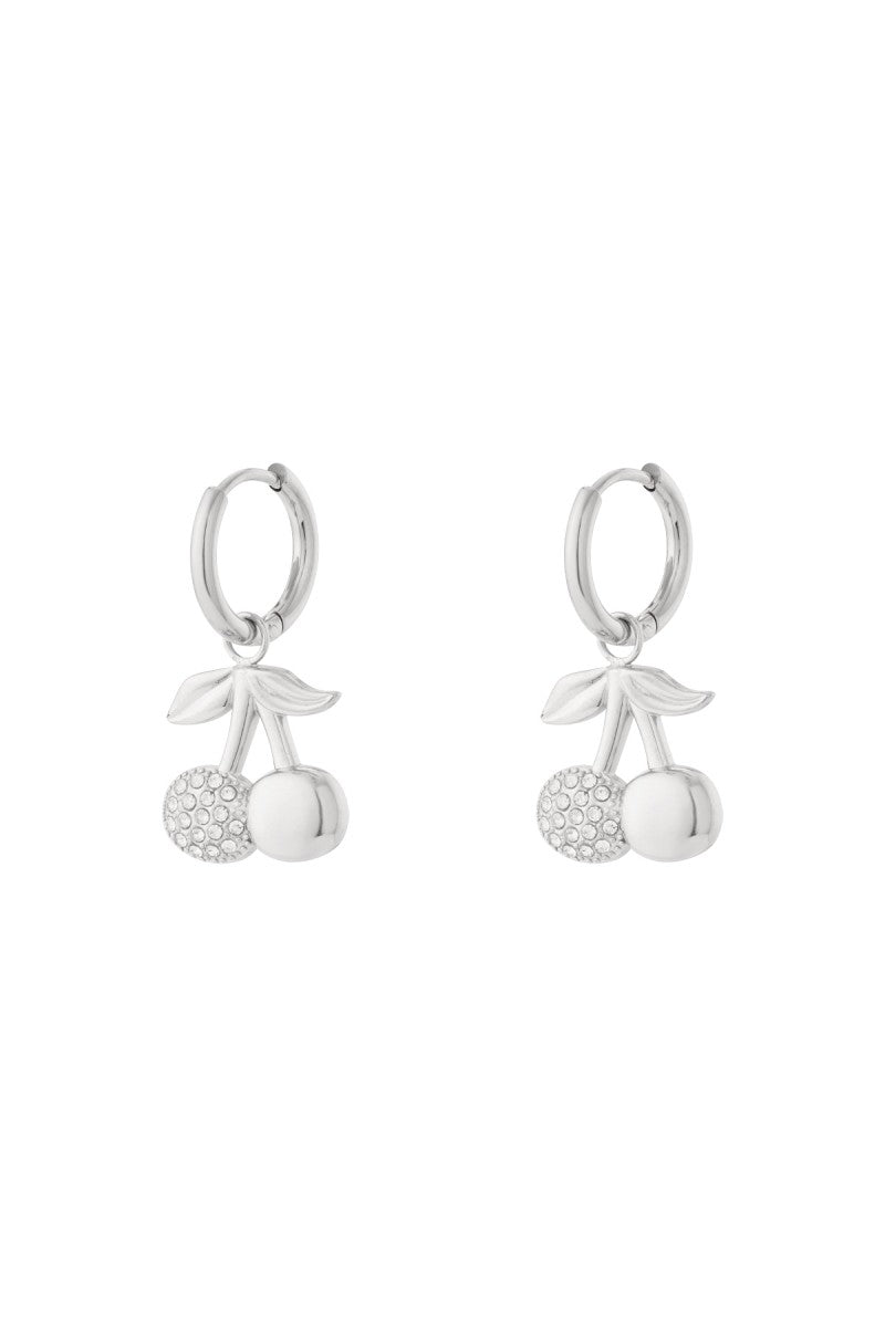 Oorbellen Cherry Lux Zilver