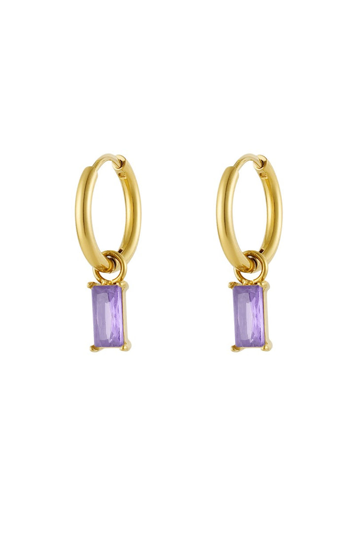 Oorbellen Chic Long Lila