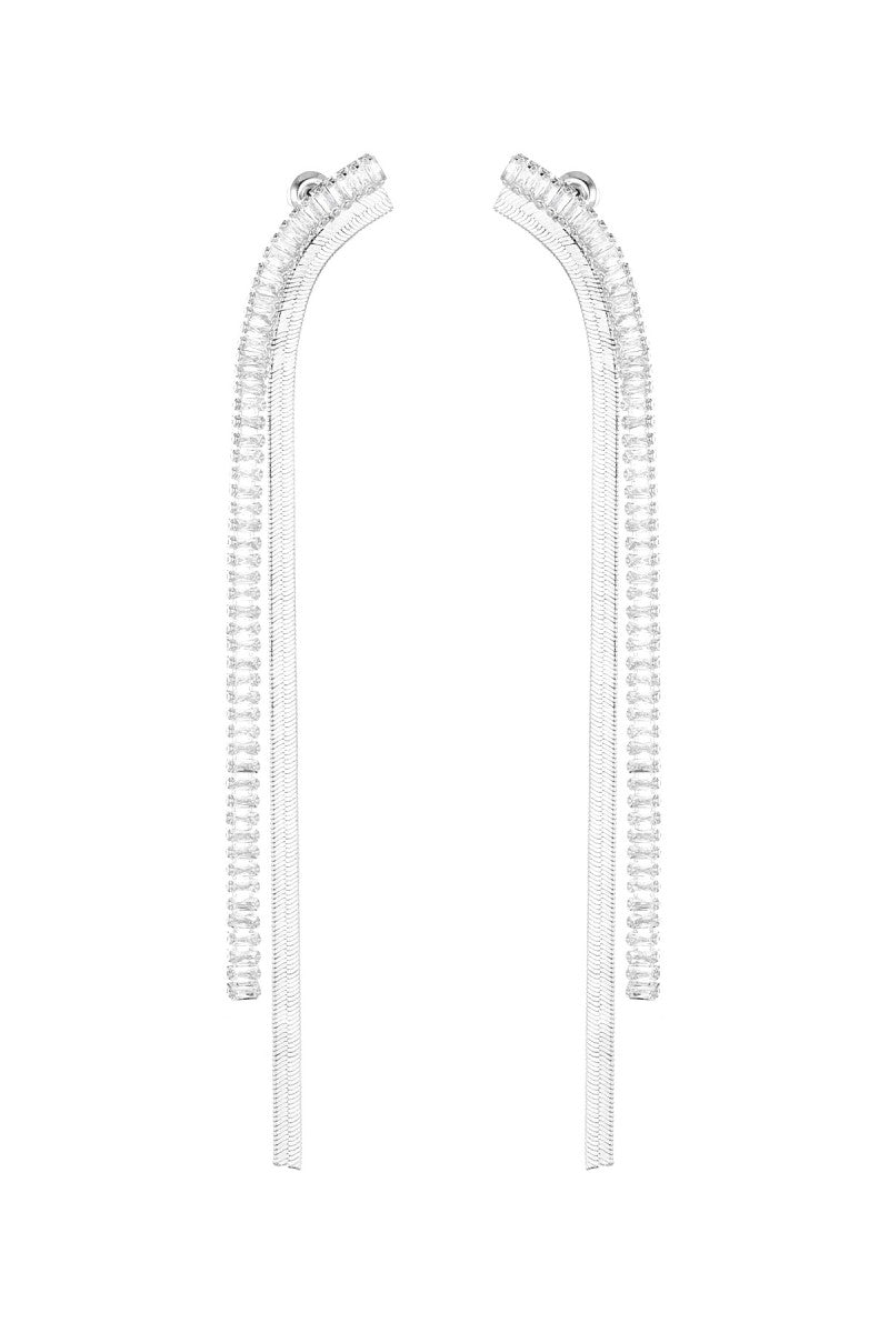 Oorbellen Chic Strass Diamond Zilver