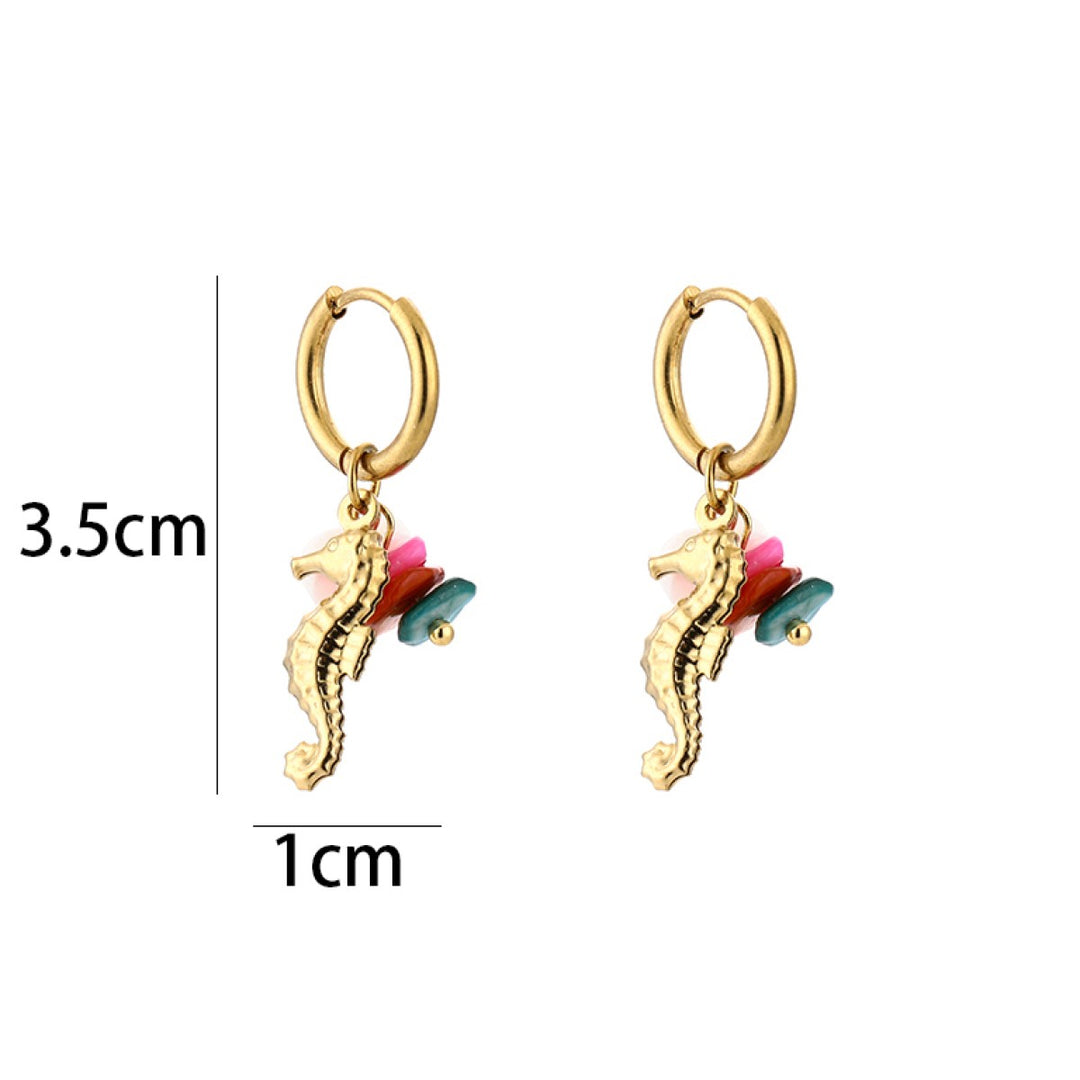 Oorbellen Colourful Seahorse