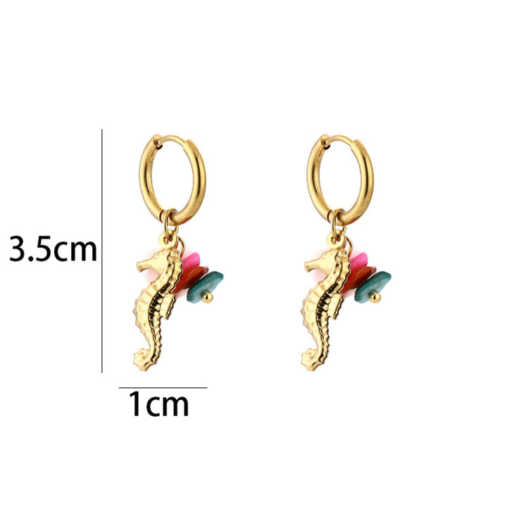 Oorbellen Colourful Seahorse