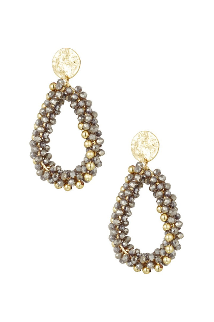 Oorbellen Crystal Drop Beads Terracotta