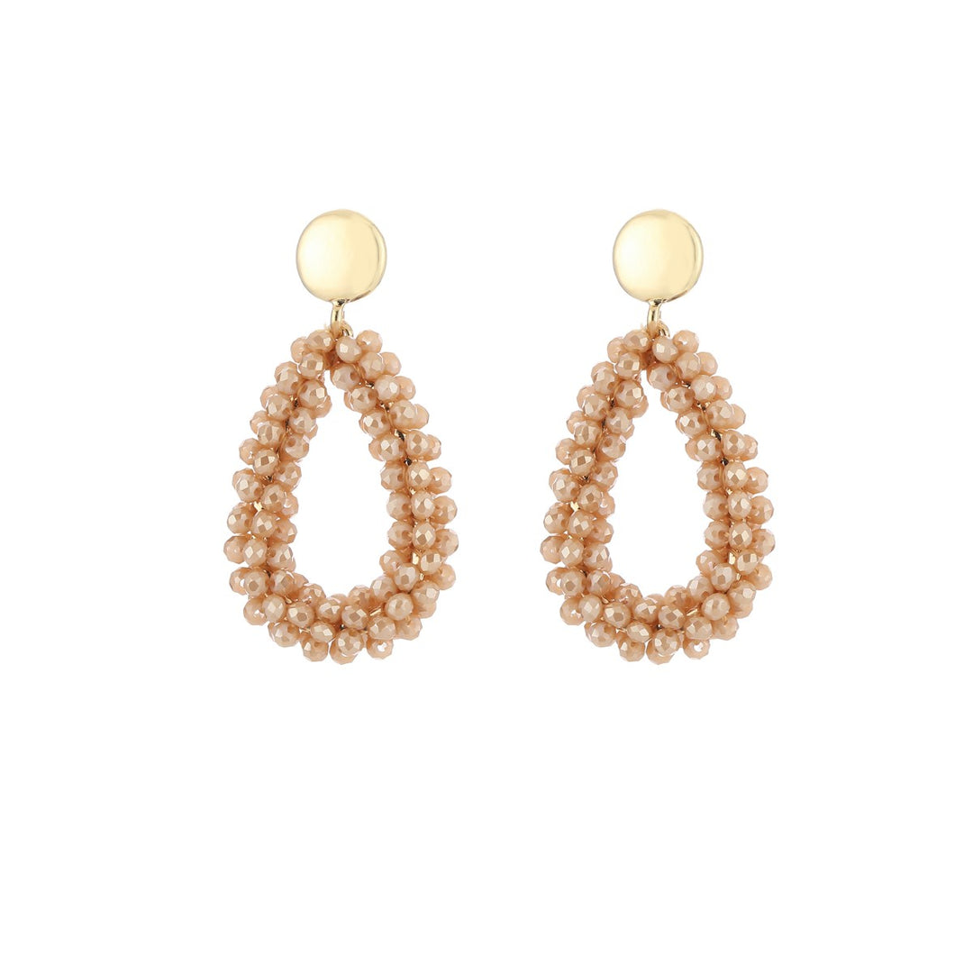 Oorbellen Crystal Drop Light Khaki