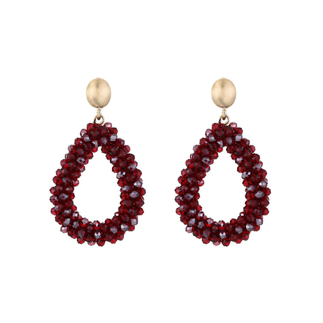 Oorbellen Crystal Elegance Diep Rood