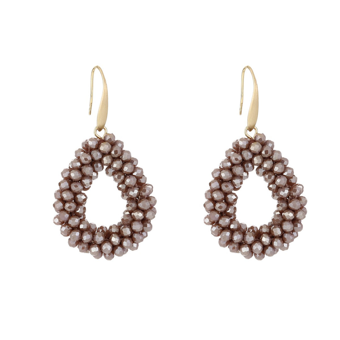 Oorbellen Crystal Glow Camel