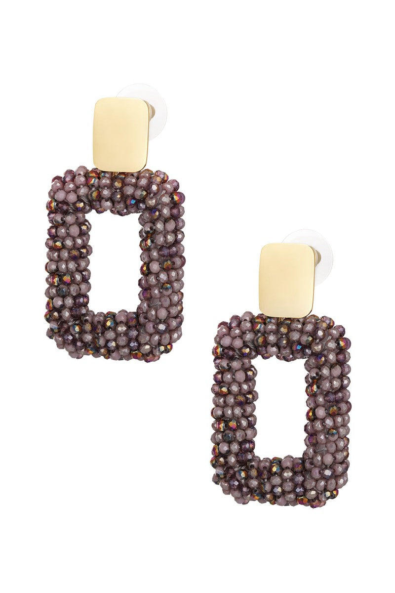Oorbellen | Crystal Rectangle
