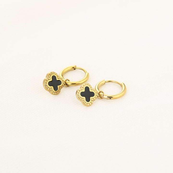 Oorbellen Cute Klaver Black