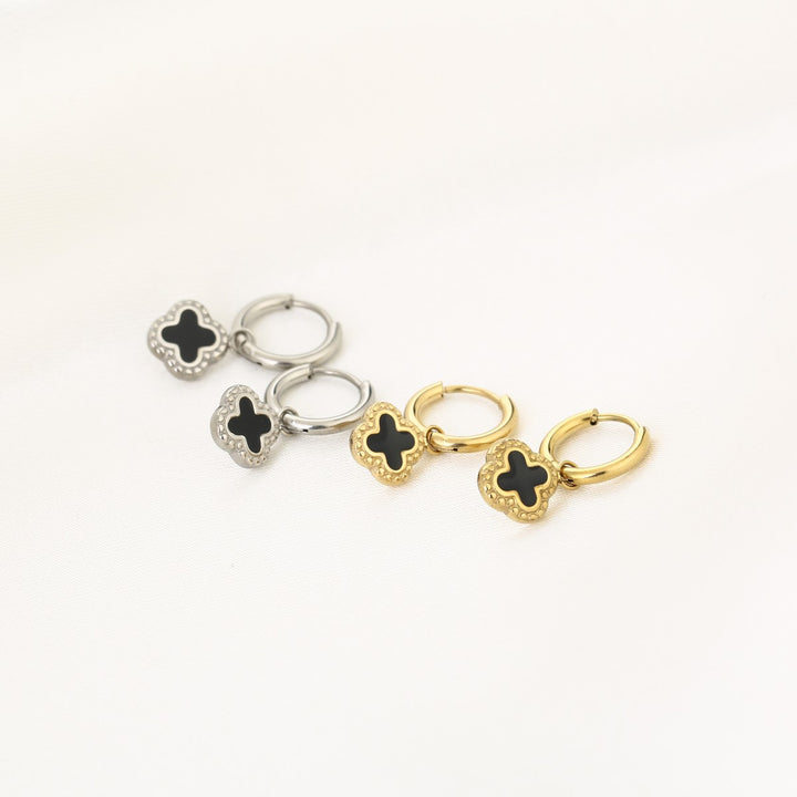 Oorbellen Cute Klaver Black