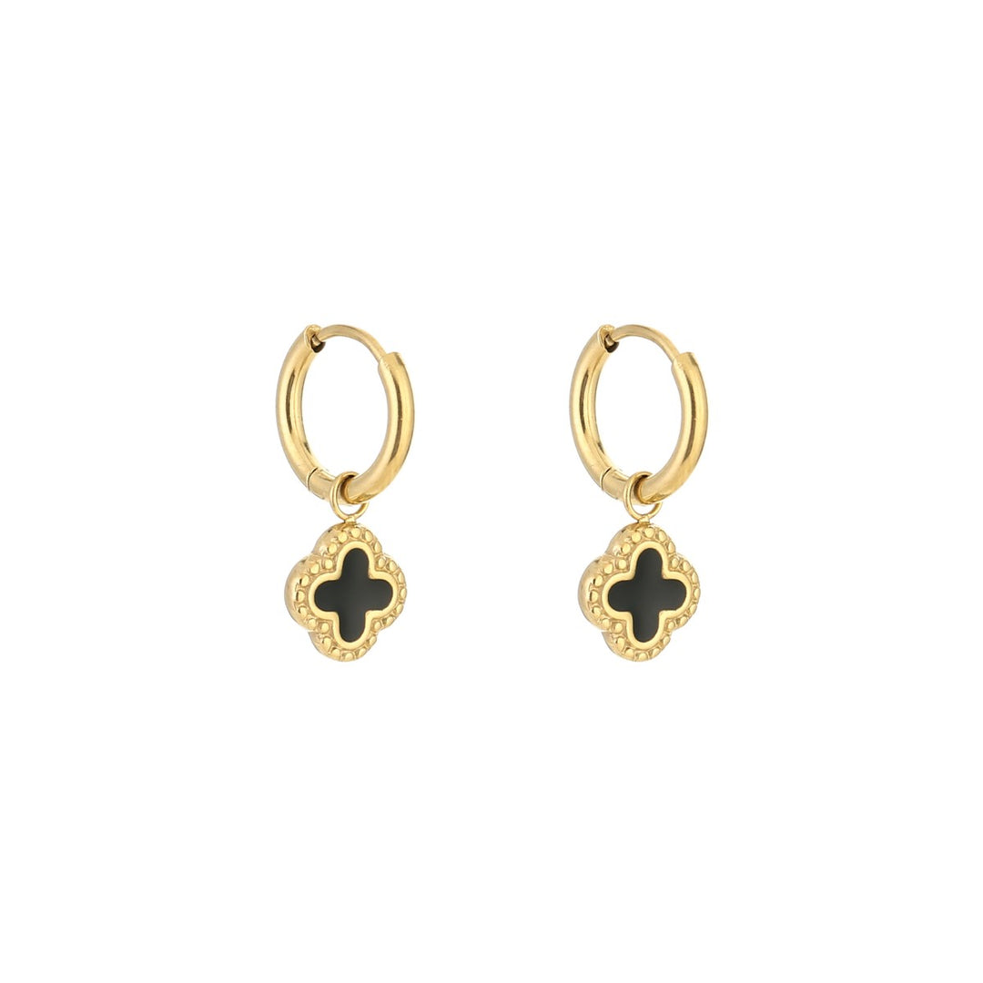 Oorbellen Cute Klaver Black