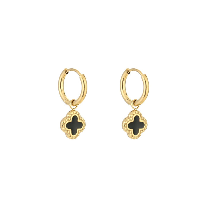 Oorbellen Cute Klaver Black