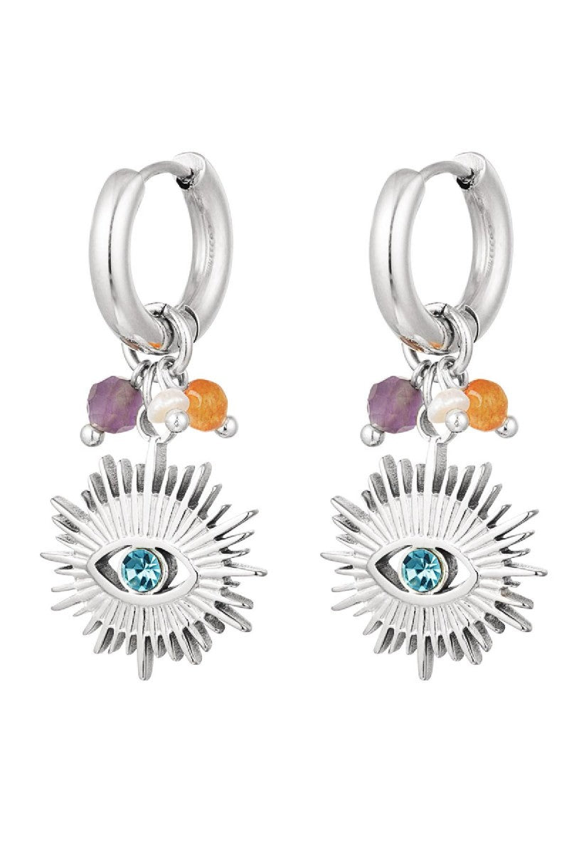 Oorbellen Dancing Eye Zilver