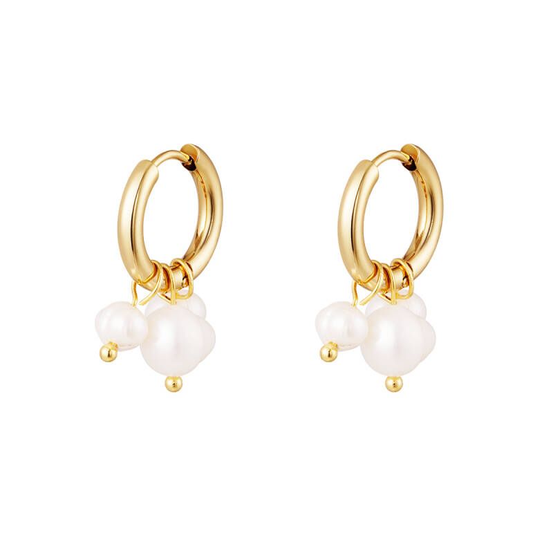 Oorbellen Dancing Pearls Goud