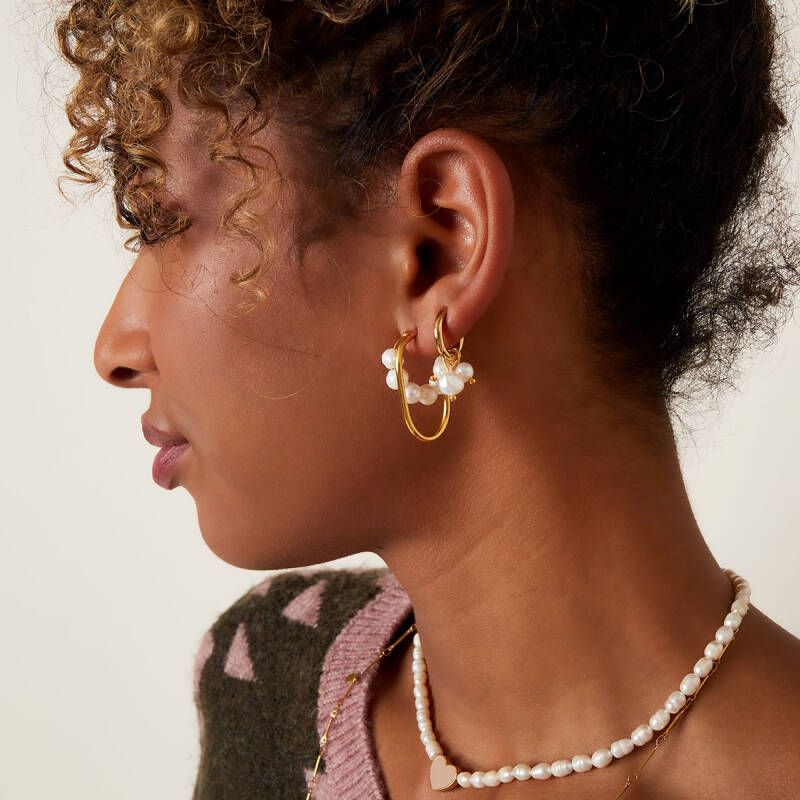 Oorbellen Dancing Pearls Goud