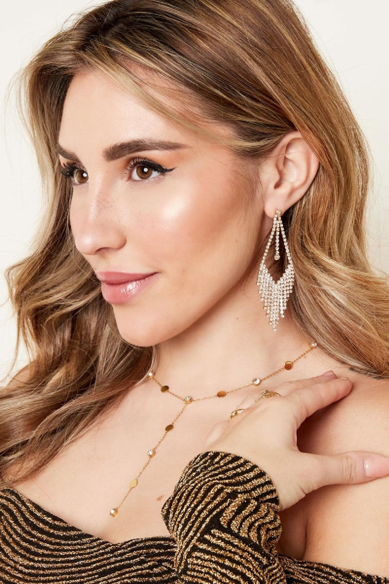Oorbellen Essentials Strass Zilver