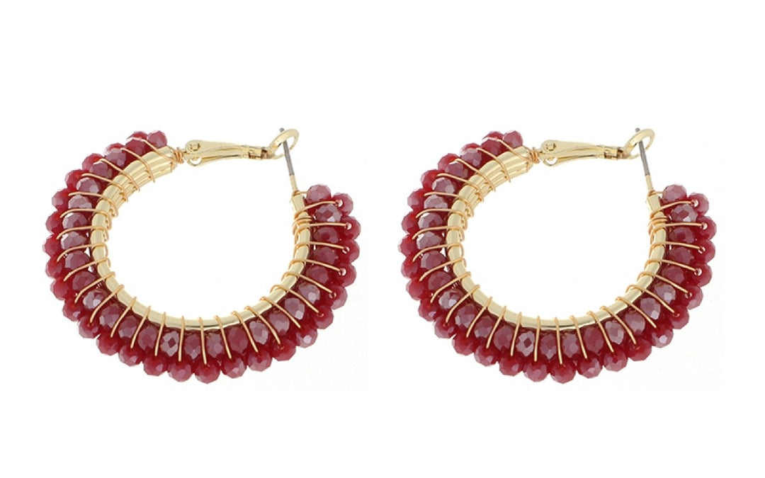 Oorbellen Fem Bordeaux