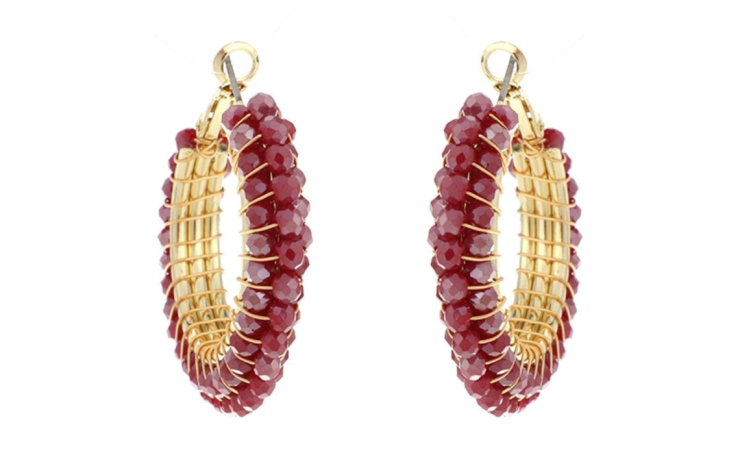 Oorbellen Fem Bordeaux