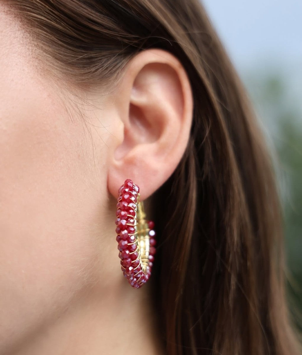 Oorbellen Fem Bordeaux