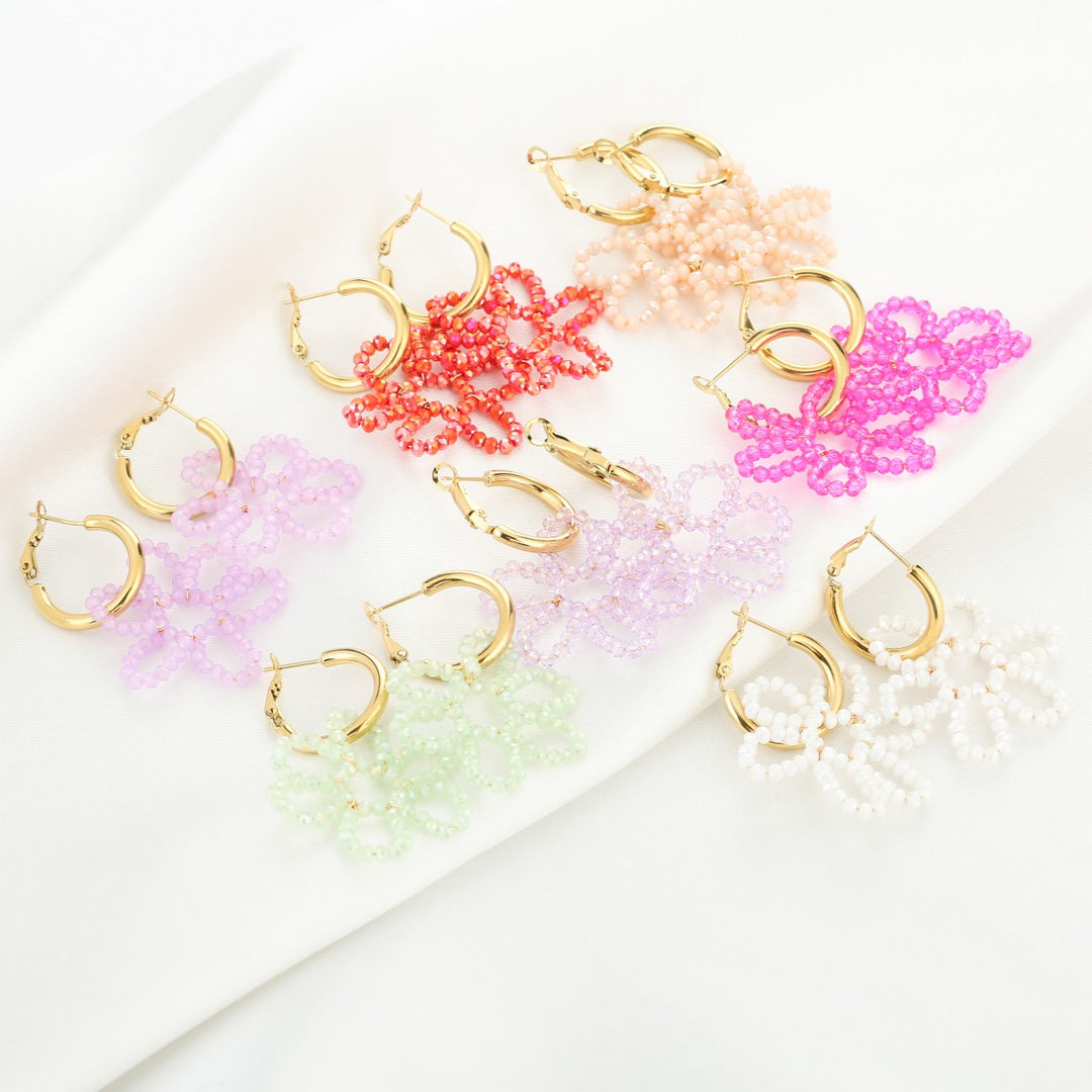 Oorbellen Flower Summer Creme