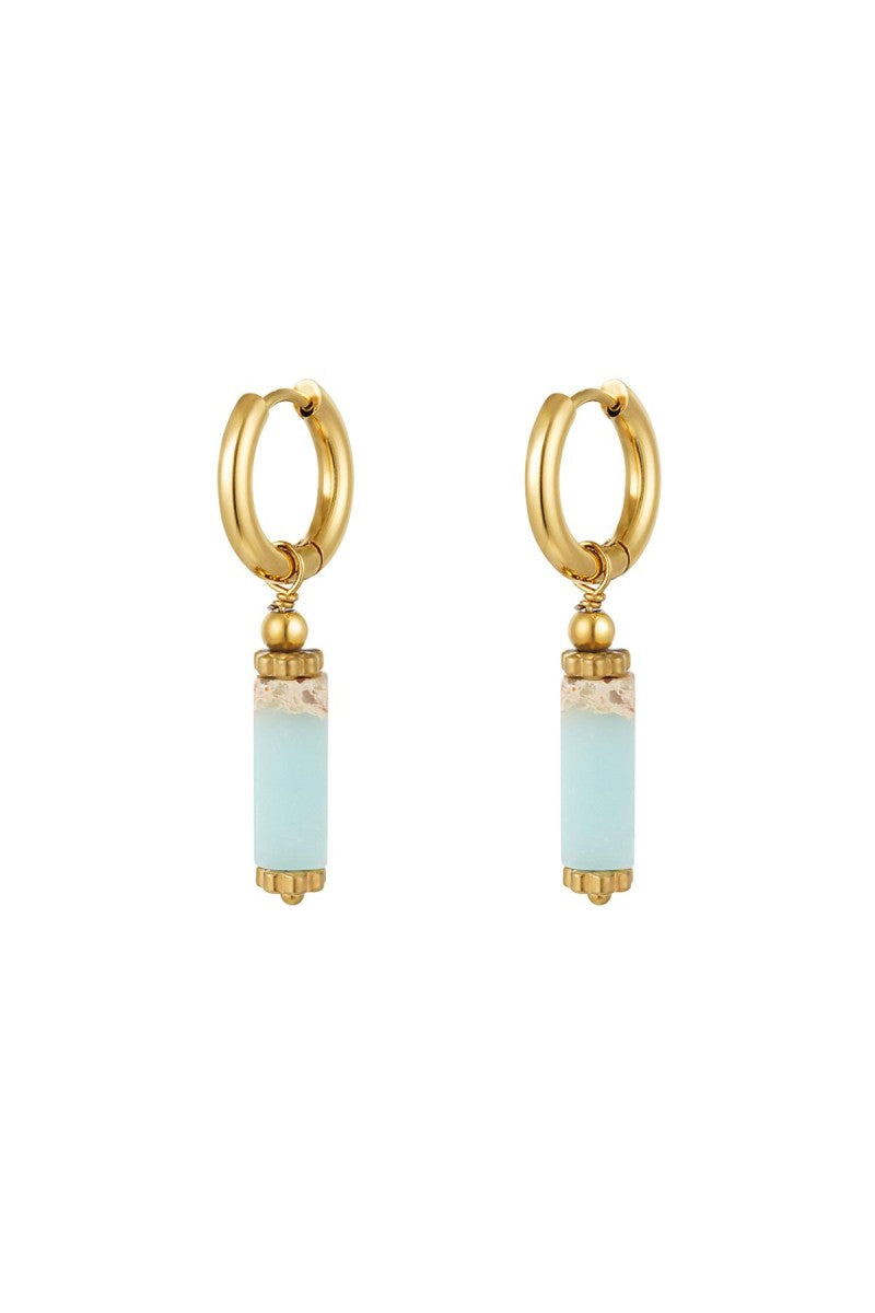 Oorbellen Gem Stone Turkoois