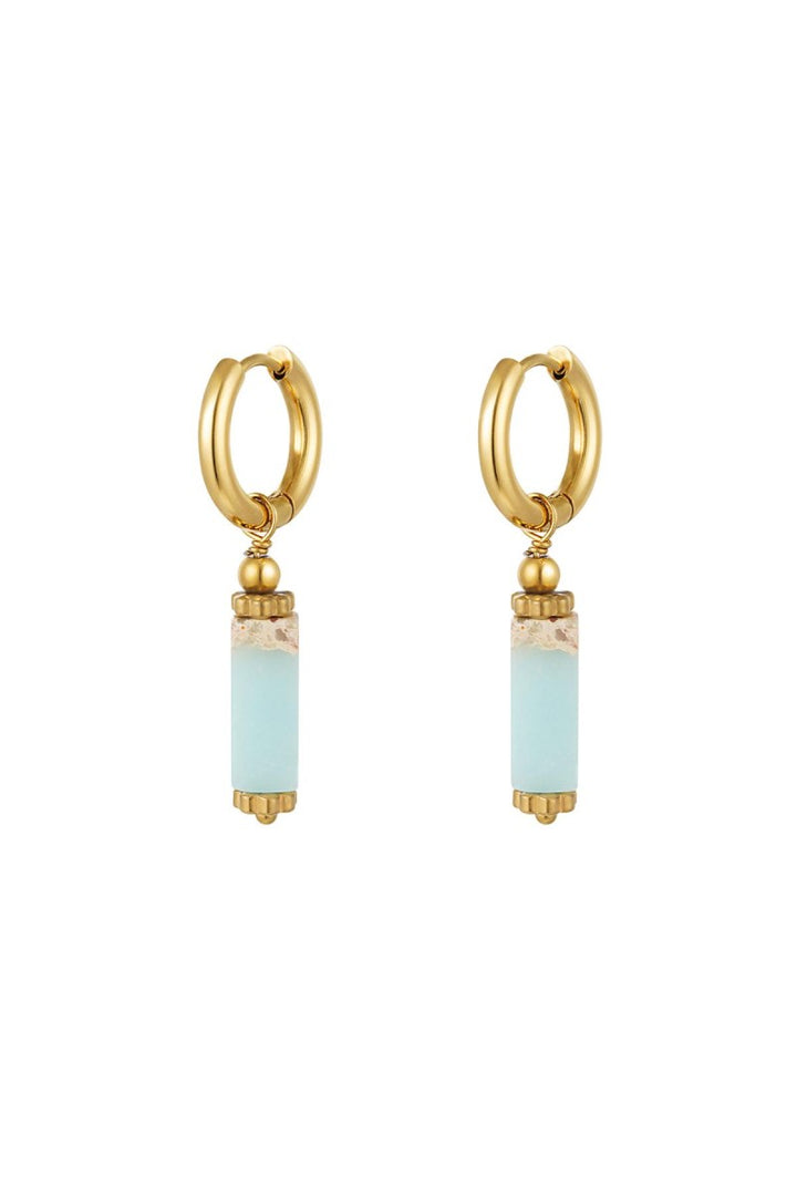 Oorbellen Gem Stone Turkoois
